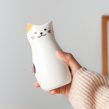 Set ceramic pentru sake în stil japonez, cu sticlă de sake și pahare de vin cu bilă de lână – cutie cadou