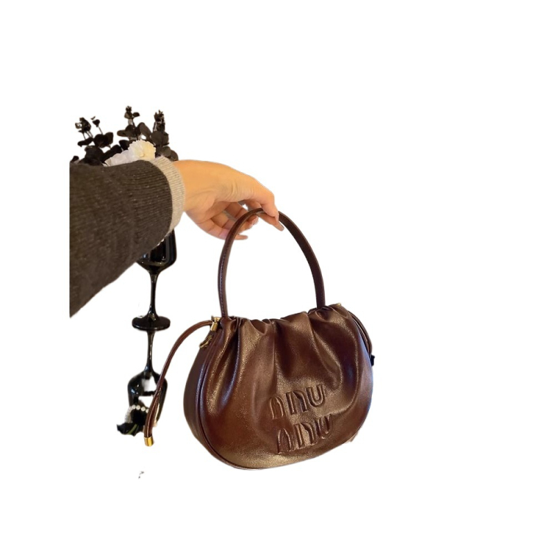 Mini plisirana torbica s uzorkom oblaka i kaišem od lanca za žene – nosi se u ruci ili preko ramena, Dumpling Bag