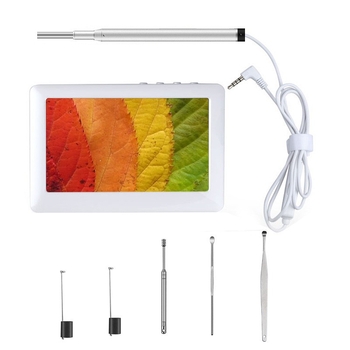 Hengshi Beauty Otoscop optic HD de 4,3 inchi cu lingură de urechi de 3,9 mm și display încorporat