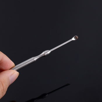 Lingură pentru urechi din oțel inoxidabil, capete duble, set de 3 piese într-o cutie metalică