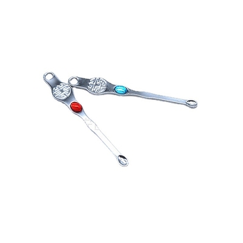 Jin Yifeng A7043 Lingură de urechi din oțel inoxidabil – instrument de curățare a urechilor cu aspirație, design creativ cu simbolul Dublă Fericire