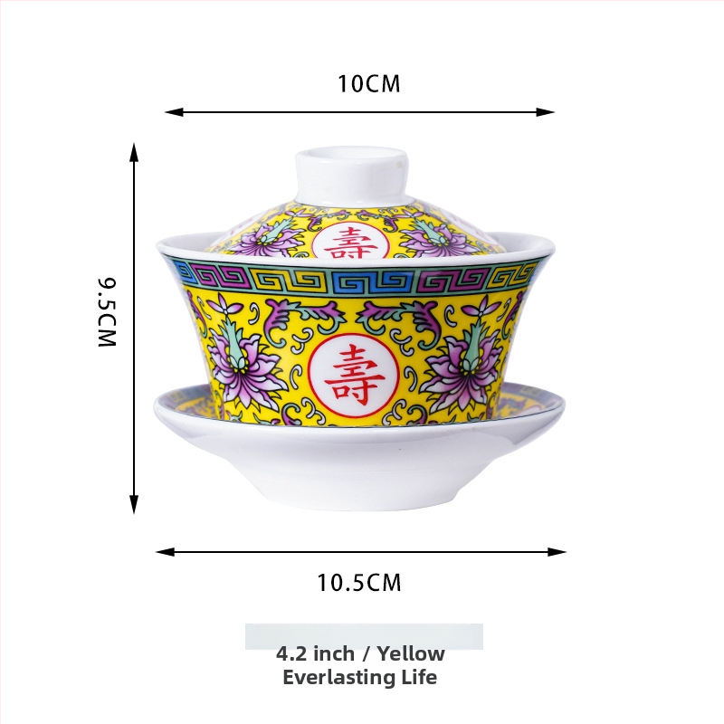Gaiwan keramický na čaj so žltými dračíkmi Shuanglong, veľký modro-biely porcelán, trojdielny gaiwan s pokrývkou, možnosť loga