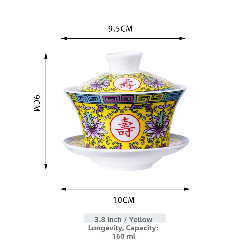 Gaiwan keramický na čaj so žltými dračíkmi Shuanglong, veľký modro-biely porcelán, trojdielny gaiwan s pokrývkou, možnosť loga
