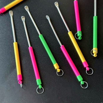 Linguriță de urechi cu finisaj mat, colorată, pentru curățarea urechilor