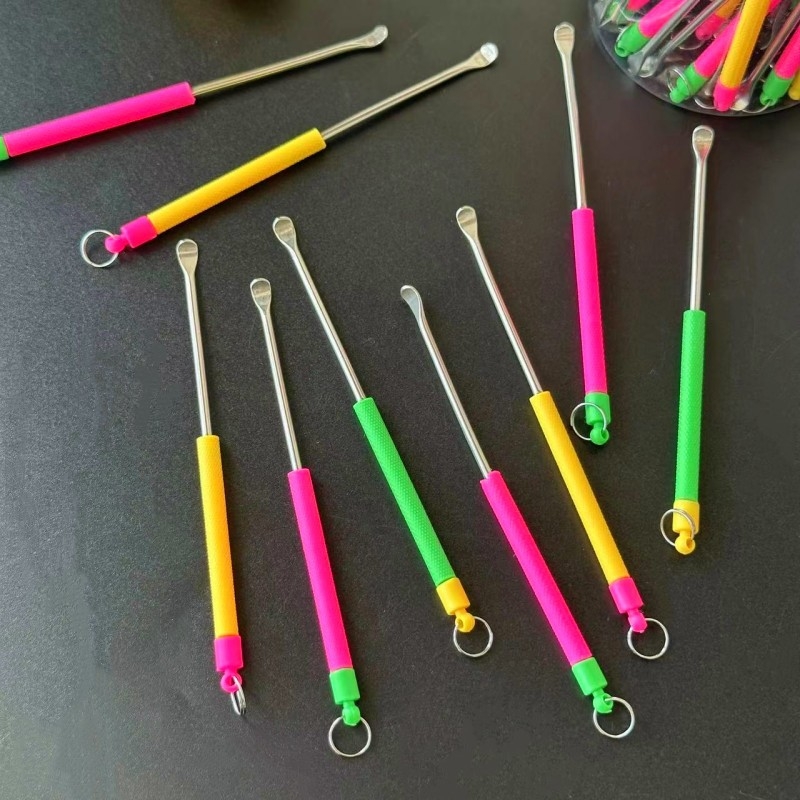 Linguriță de urechi cu finisaj mat, colorată, pentru curățarea urechilor
