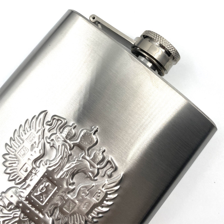 Bairun flacon din oțel inoxidabil, 9 oz, cu design de vultur cu cap dublu, pentru utilizare în aer liber