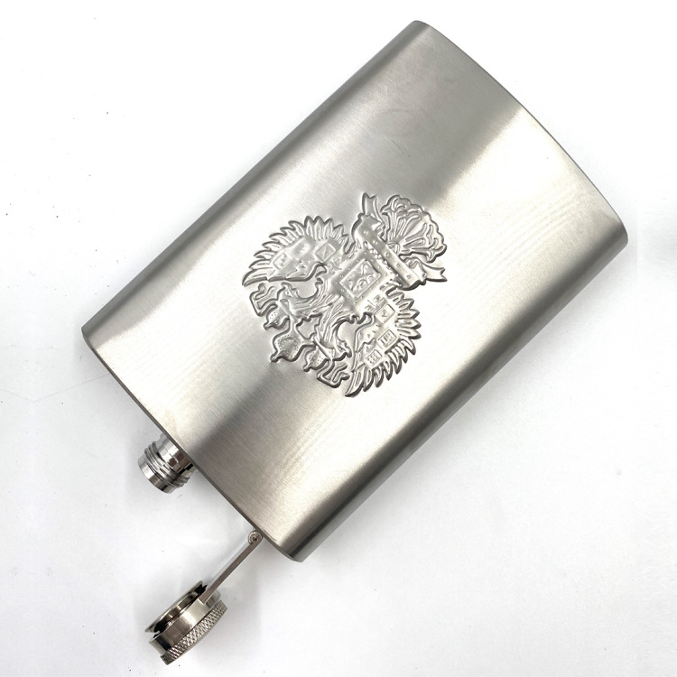 Bairun flacon din oțel inoxidabil, 9 oz, cu design de vultur cu cap dublu, pentru utilizare în aer liber