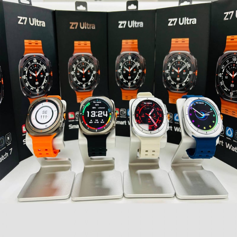 Z7 Ultra pametni sat s Bluetooth pozivima i Siri glasovnim asistentom, AMOLED zaslon 44 mm, aluminijsko kućište, mjerenje otkucaja srca, krvni tlak, zasićenost krvi, praćenje sna, Bluetooth