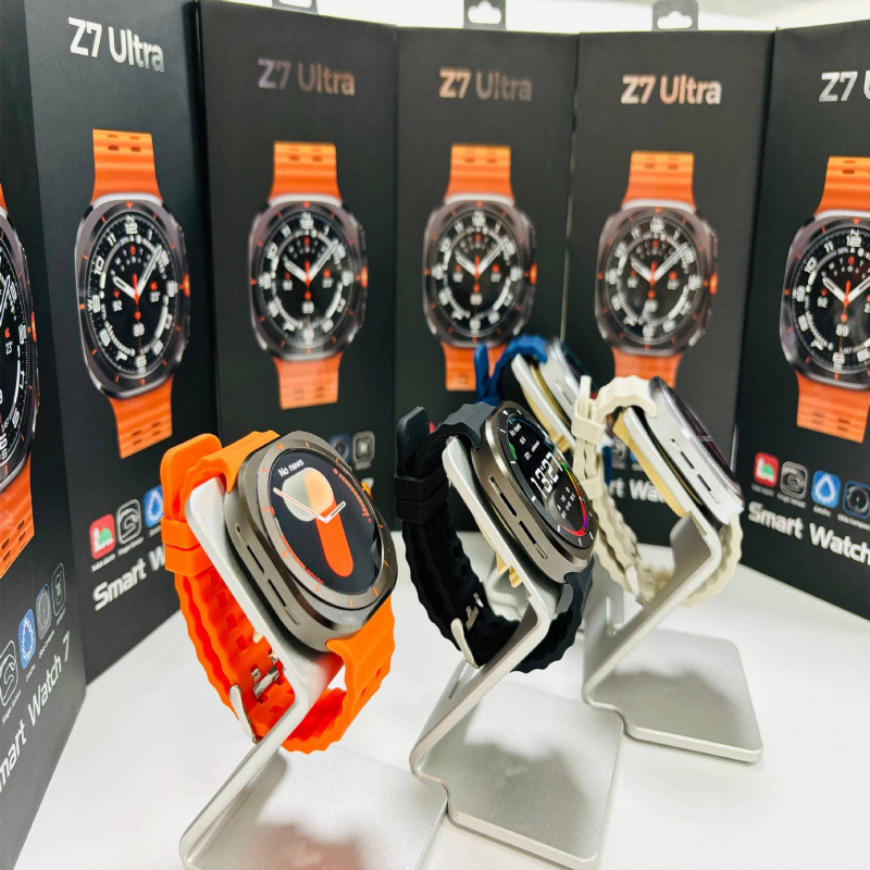 Z7 Ultra pametni sat s Bluetooth pozivima i Siri glasovnim asistentom, AMOLED zaslon 44 mm, aluminijsko kućište, mjerenje otkucaja srca, krvni tlak, zasićenost krvi, praćenje sna, Bluetooth