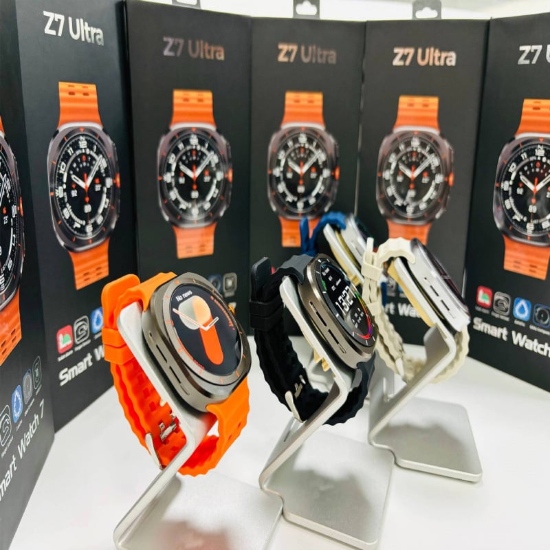 Z7 Ultra pametni sat s Bluetooth pozivima i Siri glasovnim asistentom, AMOLED zaslon 44 mm, aluminijsko kućište, mjerenje otkucaja srca, krvni tlak, zasićenost krvi, praćenje sna, Bluetooth