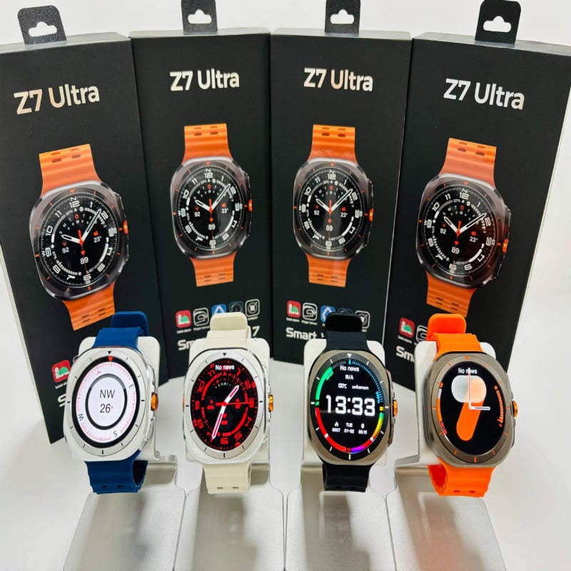 Z7 Ultra pametni sat s Bluetooth pozivima i Siri glasovnim asistentom, AMOLED zaslon 44 mm, aluminijsko kućište, mjerenje otkucaja srca, krvni tlak, zasićenost krvi, praćenje sna, Bluetooth