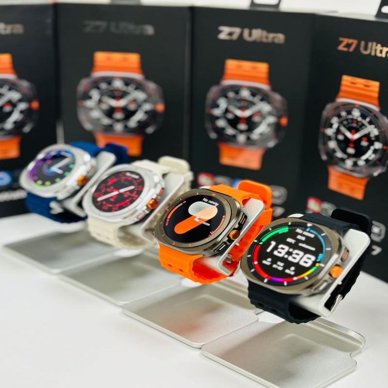 Z7 Ultra pametni sat s Bluetooth pozivima i Siri glasovnim asistentom, AMOLED zaslon 44 mm, aluminijsko kućište, mjerenje otkucaja srca, krvni tlak, zasićenost krvi, praćenje sna, Bluetooth