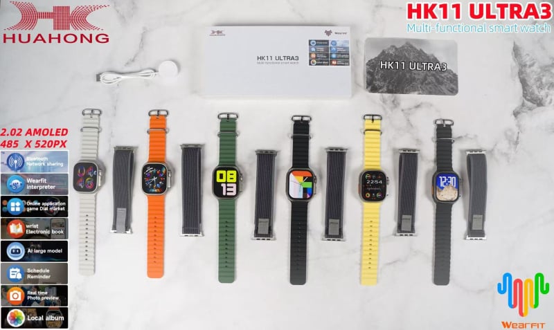 HK11 Ultra3 pametni sat s Bluetooth pozivima, mjerenje otkucaja srca, brojanje koraka, praćenje sna, podsjetnici poruka — S11 Ultra