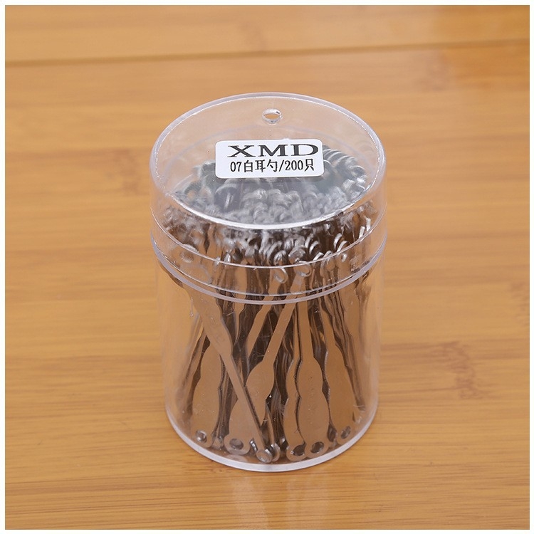 Set 07 lingurițe pentru urechi, aproximativ 200 de bucăți, metal, culoare aurie-albă mixtă, ne luminoase