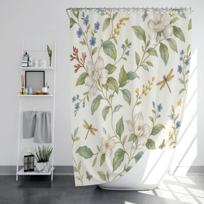 Cortină de duș impermeabilă pentru baie, perdea despărțitoare, imprimare digitală, decor pentru casă