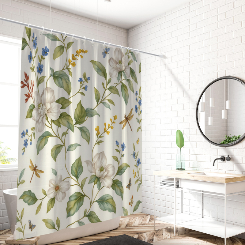 Cortină de duș impermeabilă pentru baie, perdea despărțitoare, imprimare digitală, decor pentru casă