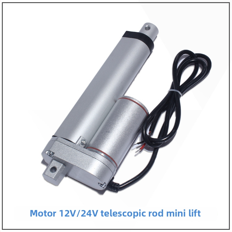 DC elektromos tolóorsó motor 50/100/150/200 mm löket, emelő teleszkópos rúddal ablaknyitóhoz, zárt motorház
