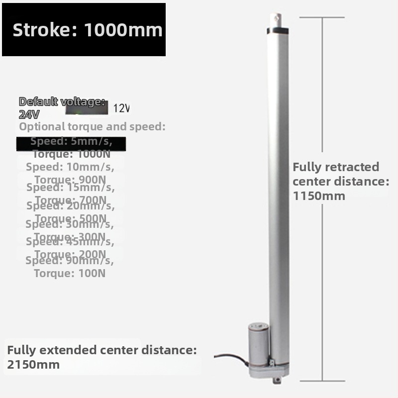 DC elektromos tolóorsó motor 50/100/150/200 mm löket, emelő teleszkópos rúddal ablaknyitóhoz, zárt motorház