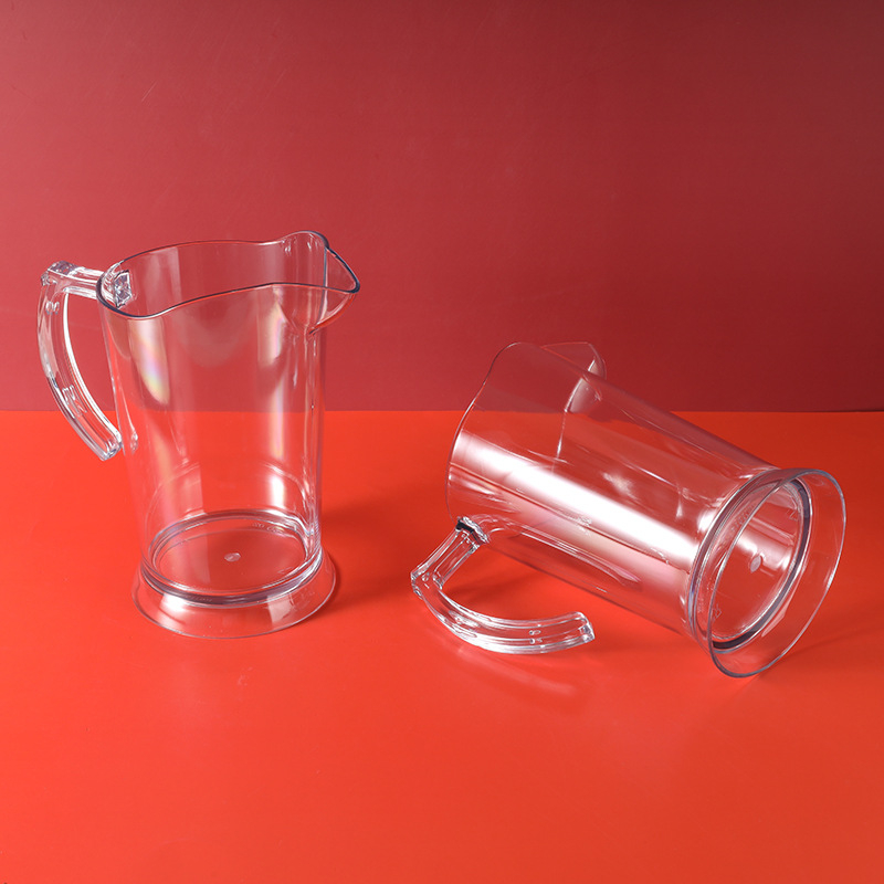 Carafă din plastic transparentă pentru bere, cu mâner și gură îngustă, 1,5 L (1500 ml)