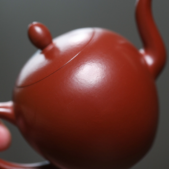 Ceainic Yixing din nisip purpuriu, manufactură manuală, Da Hong Pao Kung Fu, design umăr Meiren