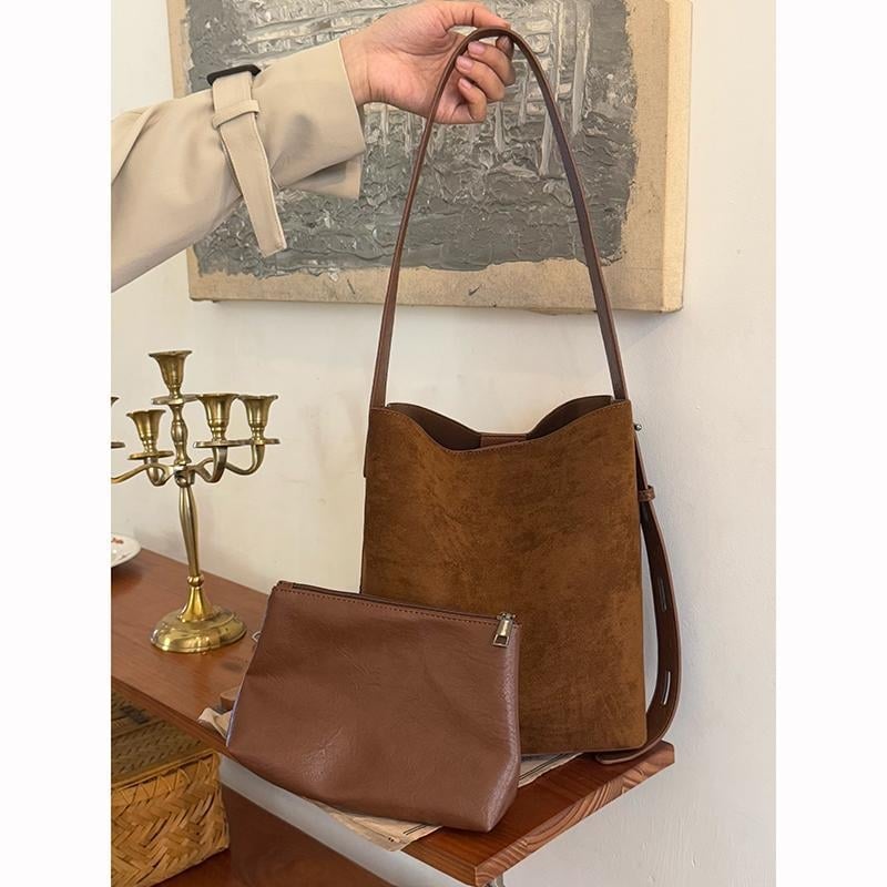 Vintage bucket torba od velūra s leopard uzorkom, velika kapacita, preko ramena ili crossbody