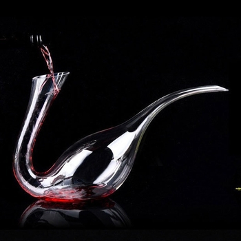 Aerator de vin rapid, design ușor luxos, lampă magică creativă — decantator din sticlă pentru vin roșu cu gură înclinată