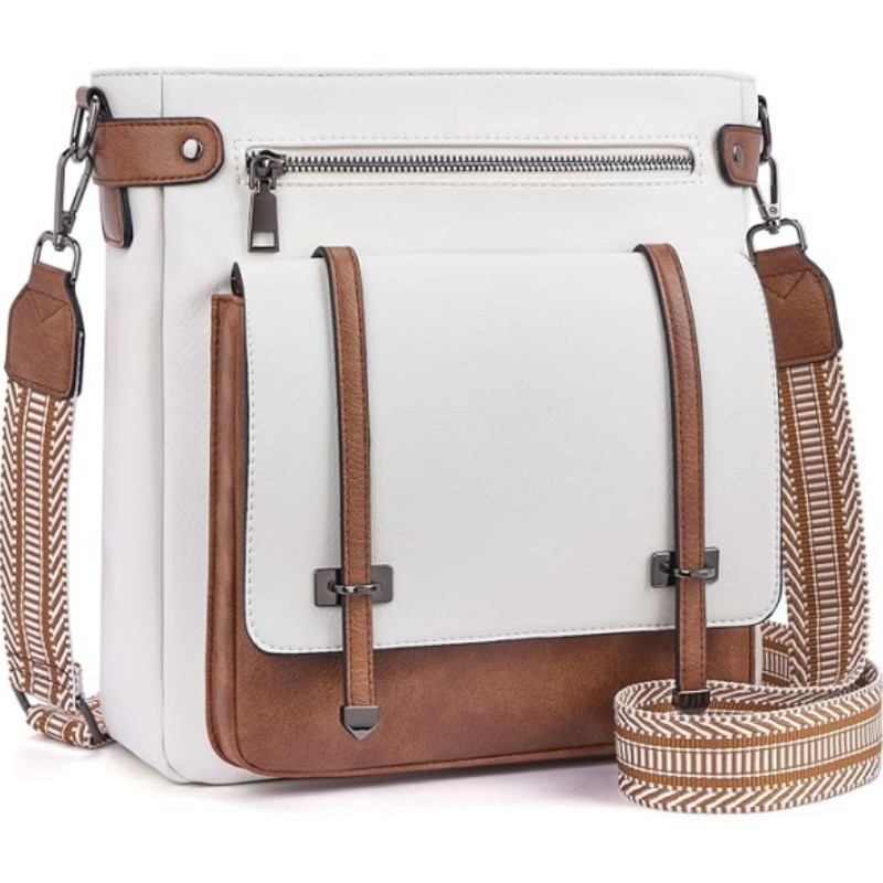 Ženska torba za rame u obliku bucket-a s preklopom, moderan dizajn, s više džepova, mala veličina, crossbody