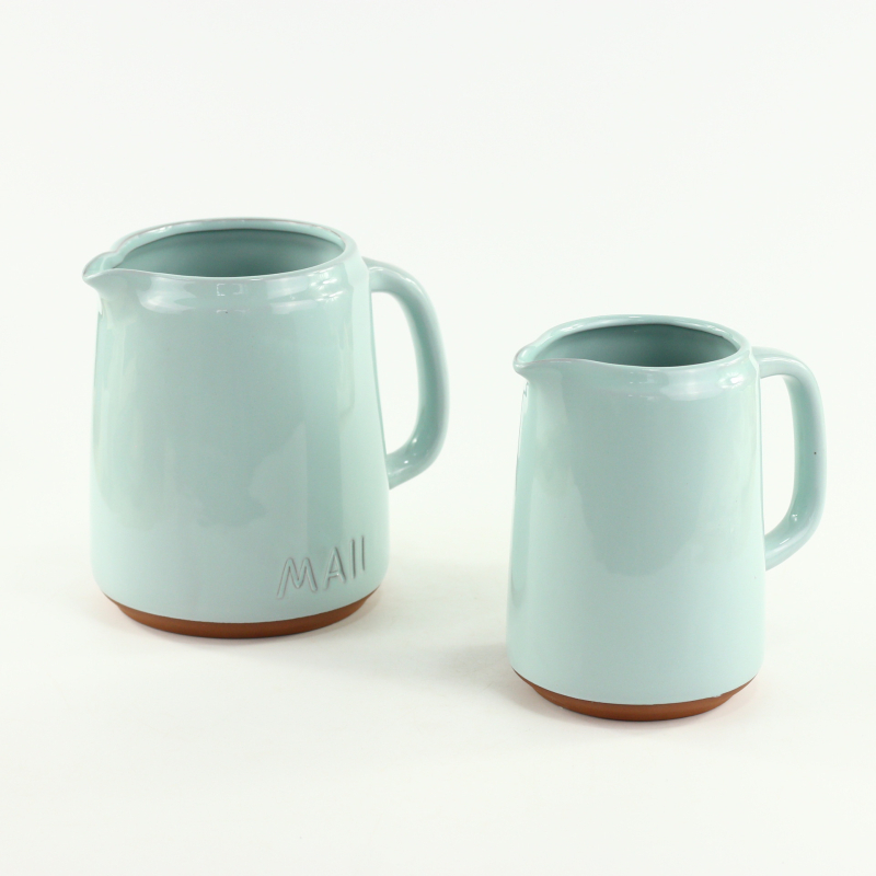 Vas ceramic pentru răcire din teracotă roșie — vas mare din ceramică pentru lapte, ceai și băuturi reci