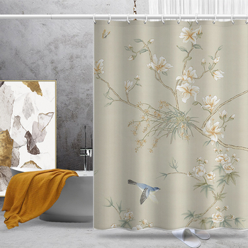 Cortină de duș din poliester cu model leopard, decor de baie în stil modern minimalist