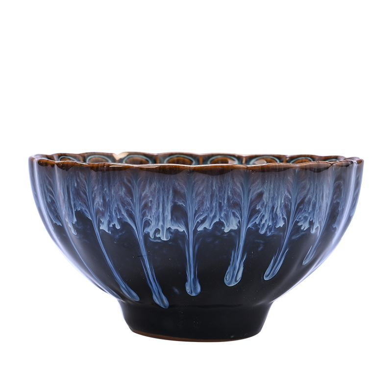 Jian ware ceașcă de ceai ceramică cu glazură de cuptor, încrustații de argint și aur, ceașcă de ceai unică pentru ceremonia Kung Fu acasă