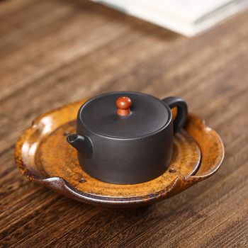 Ceainic Yixing din lut purpuriu, handmade, lut galben din mină original, Hongyun Dangtou, ceainic autentic din lut purpuriu, stil Han plăci, set Kung Fu ceai
