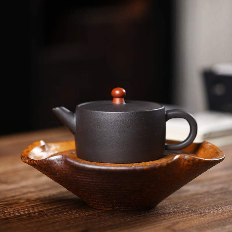 Ceainic Yixing din lut purpuriu, handmade, lut galben din mină original, Hongyun Dangtou, ceainic autentic din lut purpuriu, stil Han plăci, set Kung Fu ceai