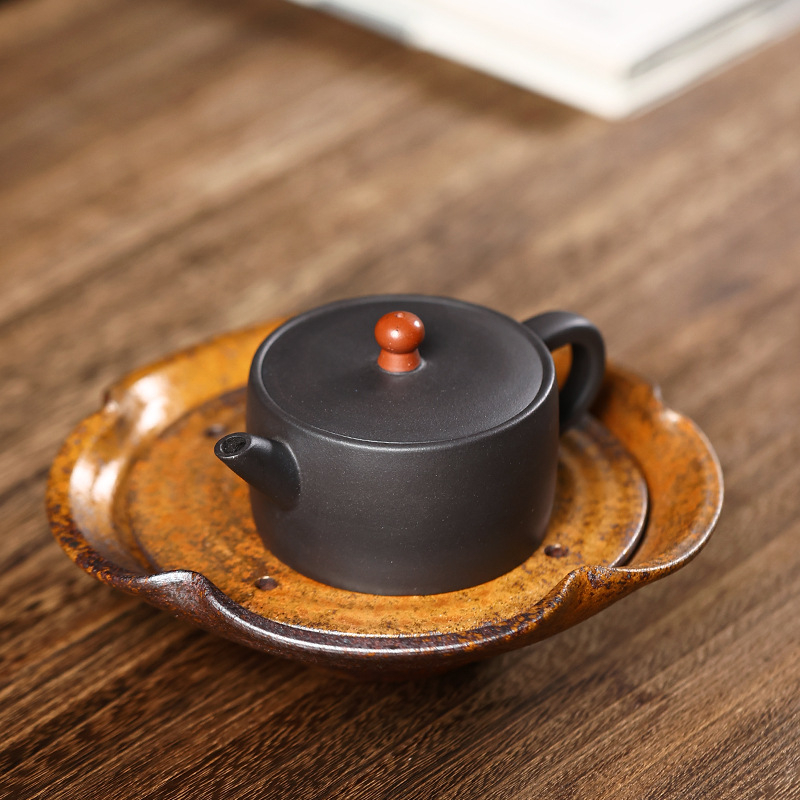Ceainic Yixing din lut purpuriu, handmade, lut galben din mină original, Hongyun Dangtou, ceainic autentic din lut purpuriu, stil Han plăci, set Kung Fu ceai