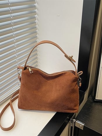 Retro mat torbica za žene, pod pazuh crossbody torba od velura
