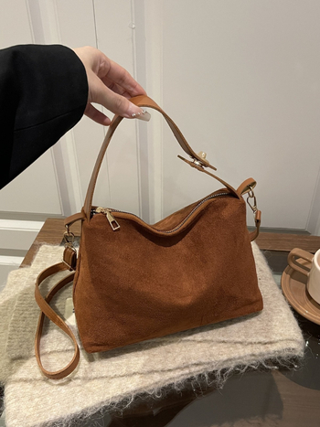 Retro mat torbica za žene, pod pazuh crossbody torba od velura