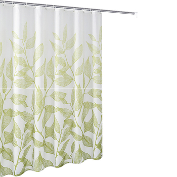 Cortină de duș impermeabilă, țesătură din poliester îngroșat, model floral pentru baie, stil modern minimalist, imprimare logo disponibilă, personalizare