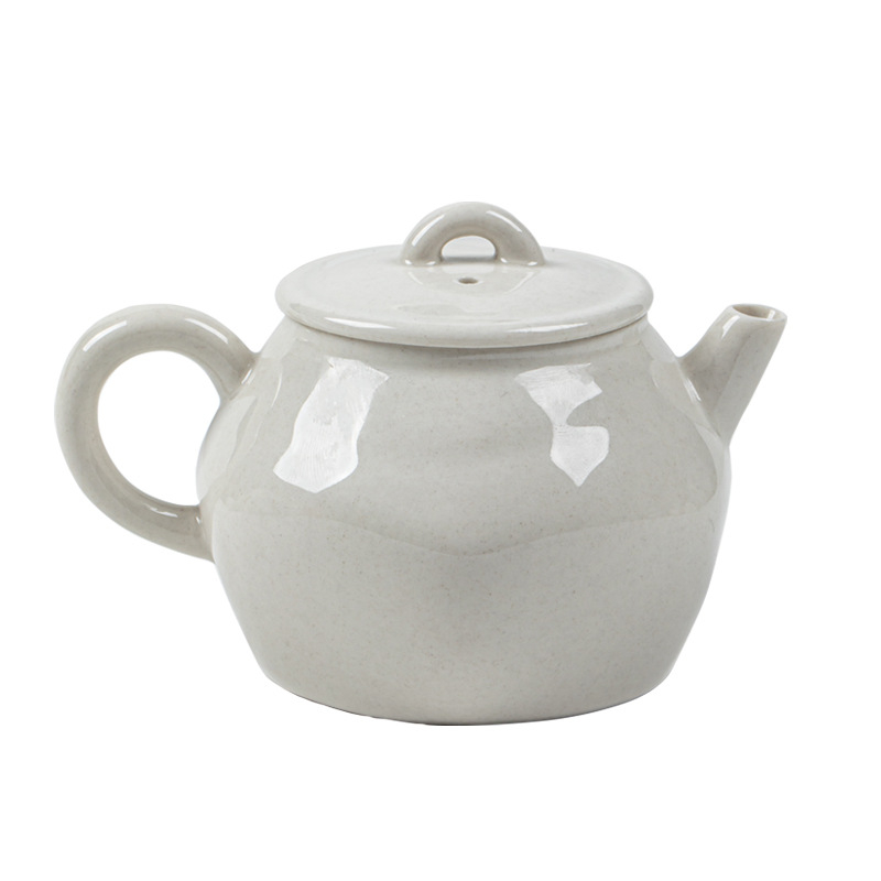 Ceainic ceramic pentru infuzare, porțelan albastru și alb, pictură manuală, stil tradițional, mic ceainic cu filtru intern