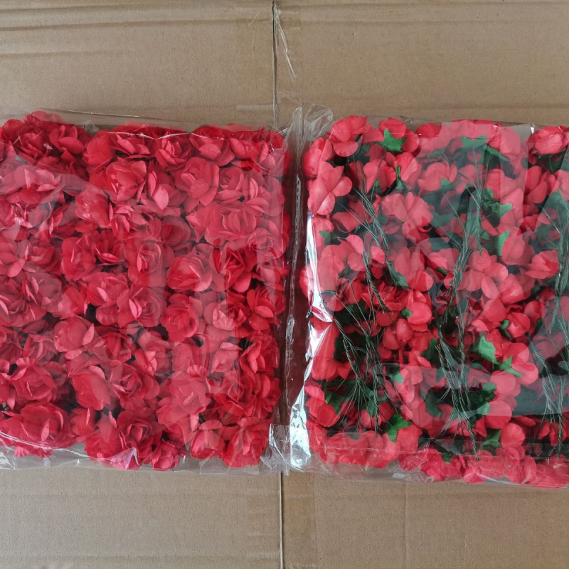 Buchet din flori de hârtie lucrate manual cu azalee, trandafir artificial și bujor; cunună de nuntă, cutie cadou, cutie de bomboane, accesorii pentru DIY