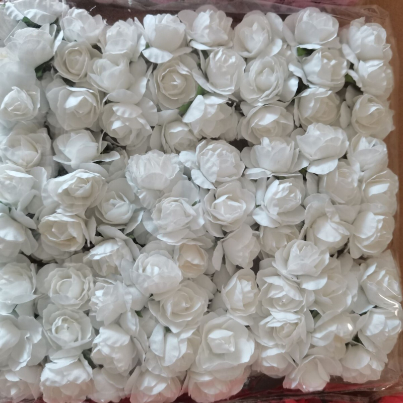 Buchet din flori de hârtie lucrate manual cu azalee, trandafir artificial și bujor; cunună de nuntă, cutie cadou, cutie de bomboane, accesorii pentru DIY