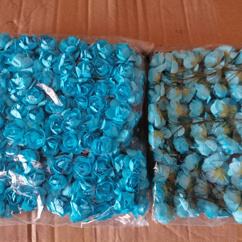 Buchet din flori de hârtie lucrate manual cu azalee, trandafir artificial și bujor; cunună de nuntă, cutie cadou, cutie de bomboane, accesorii pentru DIY