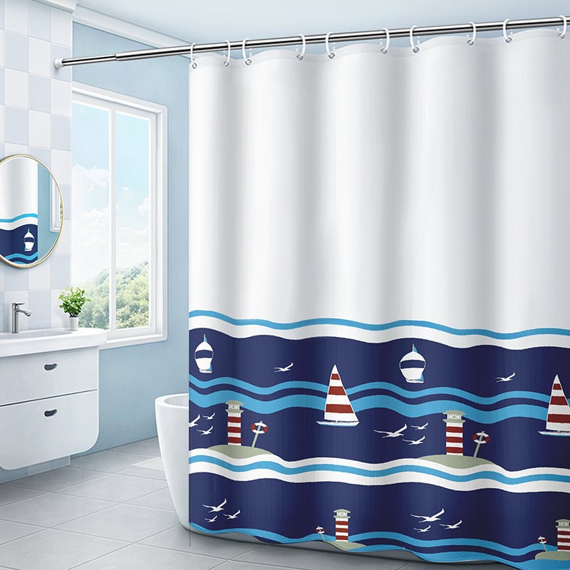Set perdea de duș din poliester, impermeabil, design modern minimalist