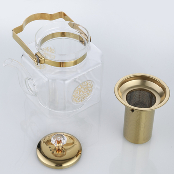 Ceainic pentru cafea arabă din sticlă borosilikat, rezistent la foc deschis, ceainic pentru prepararea ceaiului
