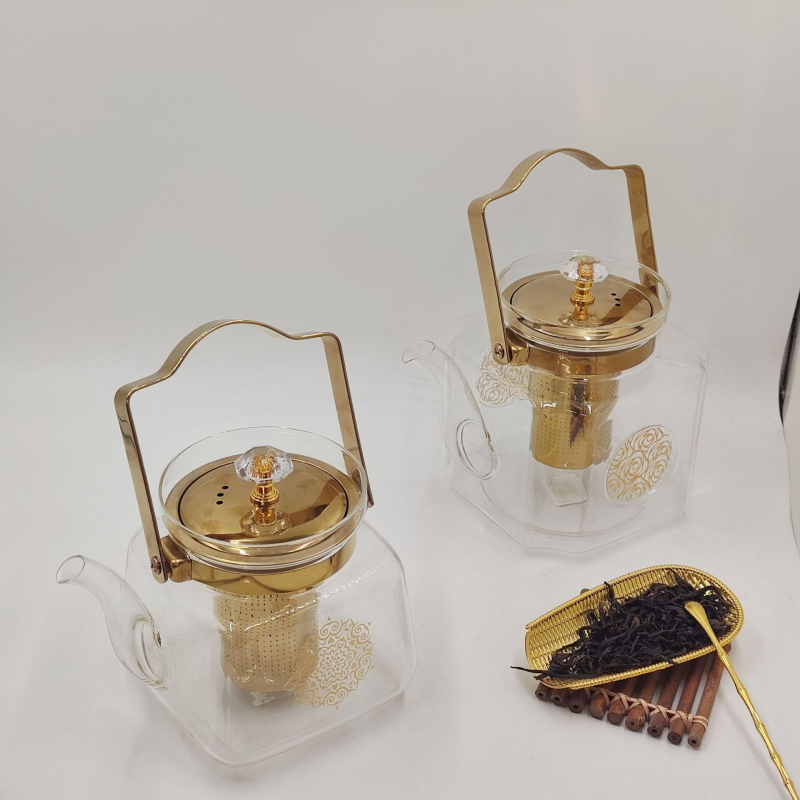 Ceainic pentru cafea arabă din sticlă borosilikat, rezistent la foc deschis, ceainic pentru prepararea ceaiului