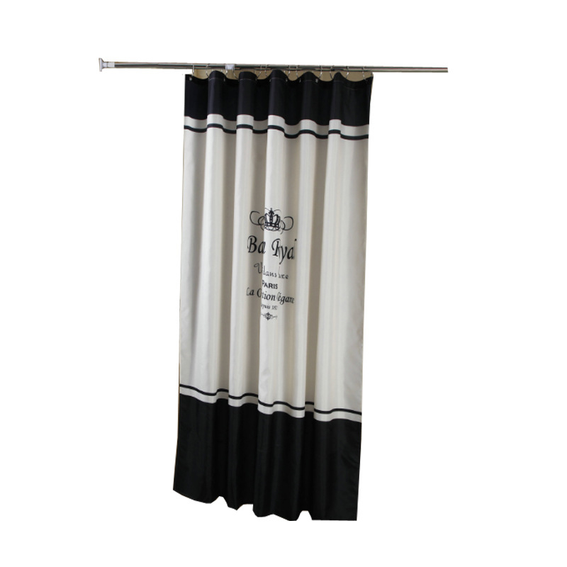 Cortină de duș impermeabilă din poliester, culoare solidă, design simplu și modern pentru baie