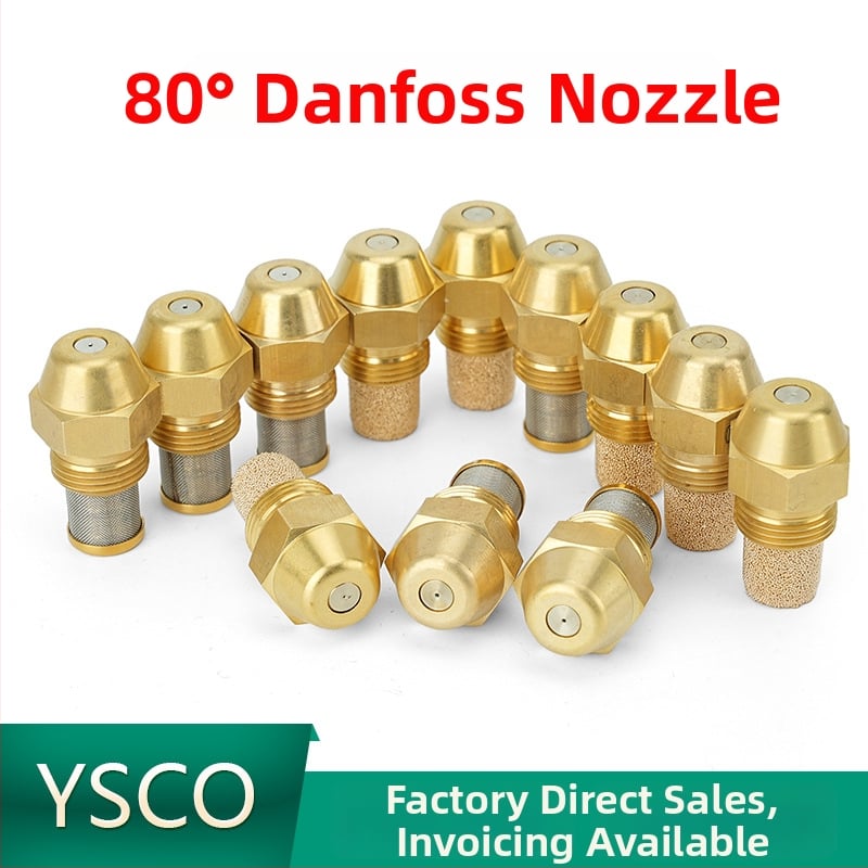 Mosadzová 80° tryska Danfoss pre horák s metanol-dizel palivom a varič na rastlinný olej