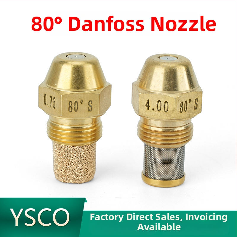 Mosadzová 80° tryska Danfoss pre horák s metanol-dizel palivom a varič na rastlinný olej