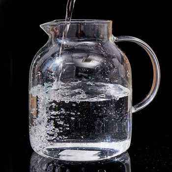 Cană din sticlă borosilicată pentru infuzare rece cu filtru, capacitate mare, rezistentă la temperaturi înalte