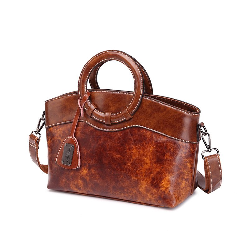 Citi Paul jesensko-zimska torbica s kružnim prstenom, gornja ručka i crossbody, vintage minimalistički stil za žene