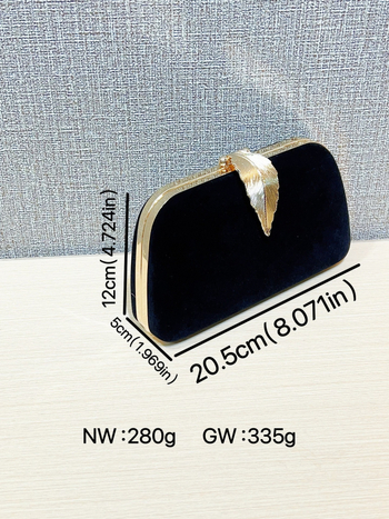 Nova ženska clutch torbica od velura, mala večernja torba za vjenčanja i proslave, s remenom za nošenje preko ramena
