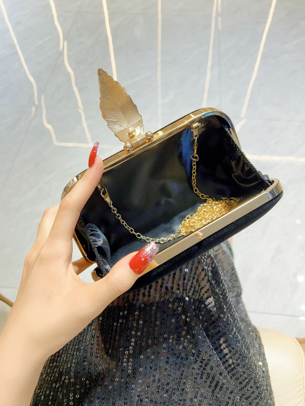 Nova ženska clutch torbica od velura, mala večernja torba za vjenčanja i proslave, s remenom za nošenje preko ramena